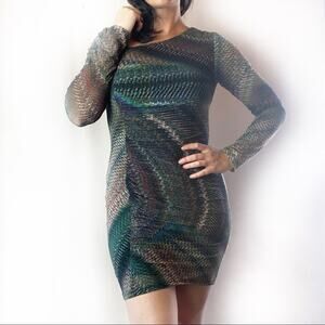 Trina Turk Space Dye Bodycon Mini Dress Medium